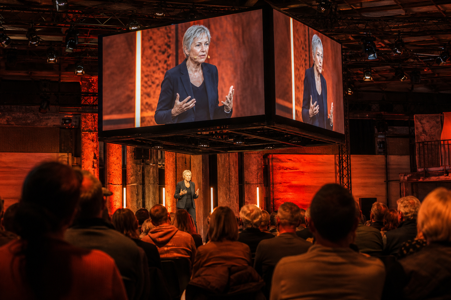 Professional Speaker Engages Audience At Event